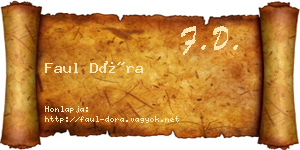 Faul Dóra névjegykártya