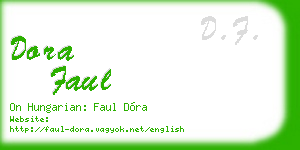 dora faul business card